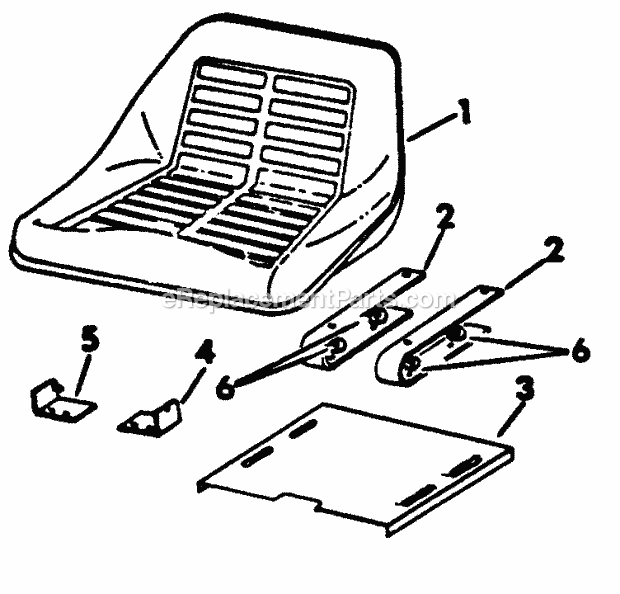 Seat & Support Diagram and Parts List for 127 2050040U Cub Cadet Lawn Tractor
